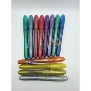 CraZArt 10 Glitter Markers Metallic Colors Art Craft‎ School Supplies